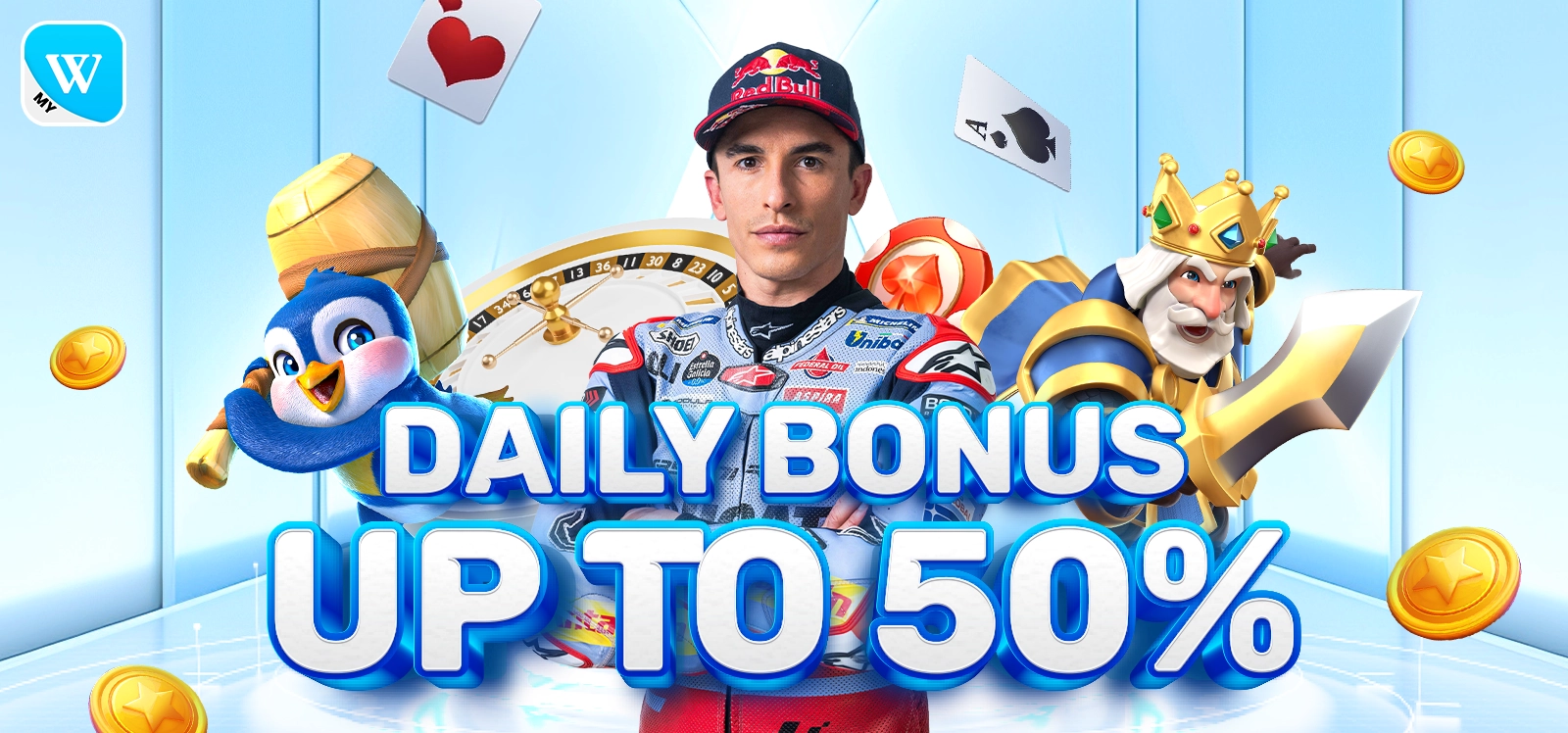 50% daily bonus